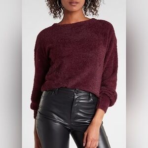 UEC THE LIMITED fuzzy sweater with a cross back. Extremely comfortable. Medium